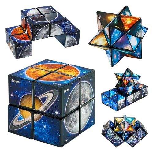 FUSHUI Star Zauberwürfel Cube, 2 in 1 Infinite Zauberwürfel Cube 3D Puzzle Magischer Gehirnentwicklungs-Puzzlespiele für Kinder und Erwachsene von FUSHUI