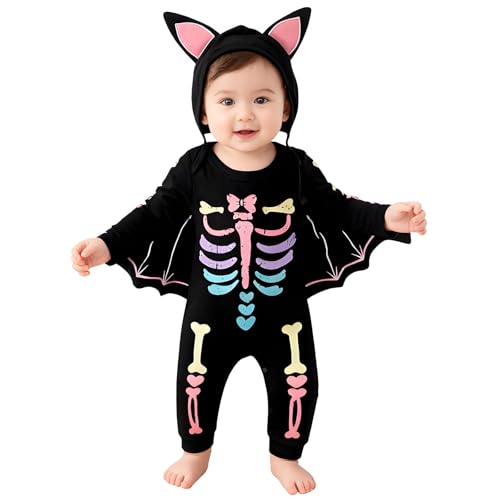 Baby Halloween Kostüm Baby Fledermaus Kostüm Halloween Outfit Infant Halloweens Strampler Set Babies Skelett Kostüms Neugeborenen Cosplay Kostüms 12-18 Monate Baby Halloween Kostüm Baby Fledermaus Kostüm Halloween Outfit Infant Halloweens Strampler Set Babies Skelett Kostüms Neugeborenen Cosplay Kostüms 12-18 Monate von FUTERLY