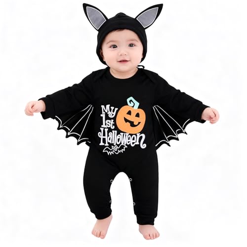 Halloween Kostüm Baby, Fledermaus Kostüm Baby, Halloween Strampler Neugeborene, My First Halloweens Outfit Babies Halloweens Kostüms, Babies Fledermaus Kostüms 12-18 Monate von FUTERLY