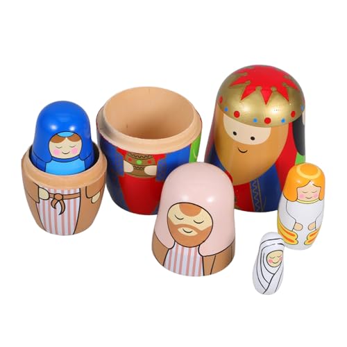 FUTUREORYY 1 Satz Matroschka- Nistpuppen Aus Holz Russische Nistpuppen Handbemalte Nistpuppen Handgefertigt Für Urlaub Nistpuppen Holzpuppen Deko-Puppen Hölzern FUTUREORYY 1 Satz Matroschka- Nistpuppen Aus Holz Russische Nistpuppen Handbemalte Nistpuppen Handgefertigt Für Urlaub Nistpuppen Holzpuppen Deko-Puppen Hölzern von FUTUREORYY