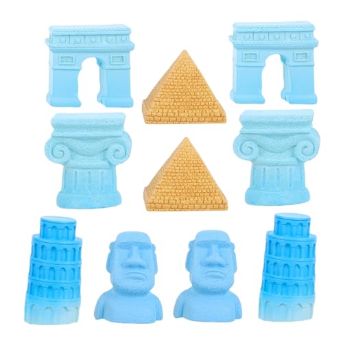 FUTUREORYY 1 Satz Weltberühmte Architekturmodelle Mini römische Säule griechische Einrichtung griechische Säule ägyptische Figuren der Schiefe Turm von Pisa Harz von FUTUREORYY