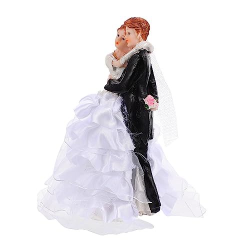 FUTUREORYY 1 Stück Schmuck für Braut und Bräutigam lustig Braut Bräutigam Figuren Topper schmücken Fee Paar wedding present hochzeitsgeschenke Desktop-Ornament kuchen handwerk Gittergewebe von FUTUREORYY