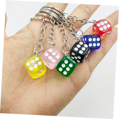FUTUREORYY 10 Stück Teiliges Bunter Würfel Schlüsselanhänger aus Robustem Resin Mini Dice Anhänger Langlebig und Dekorativ Farbenfrohe Schlüsselringe mit Vielseitigem Charme für Taschen und FUTUREORYY 10 Stück Teiliges Bunter Würfel Schlüsselanhänger aus Robustem Resin Mini Dice Anhänger Langlebig und Dekorativ Farbenfrohe Schlüsselringe mit Vielseitigem Charme für Taschen und von FUTUREORYY