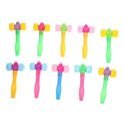 FUTUREORYY 10 Stück Teiliges Quietschendes Hammer Leichtes Pounding Hammer für Fördert Hand Koordination und Feinmotorik Buntes Kinderspielzeug für Eltern Junge Mädchen Interaktion von FUTUREORYY