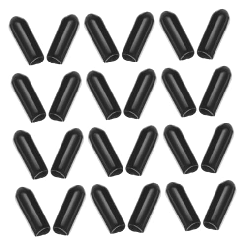 FUTUREORYY 100 Stück Haarband Endkappen Schwarz Weiche Gummikappen Schutz für Haarreifen DIY Haarspangen Zubehör Komfortabel Schonend für Haare Verletzungsschutz Flexibel Langlebig von FUTUREORYY