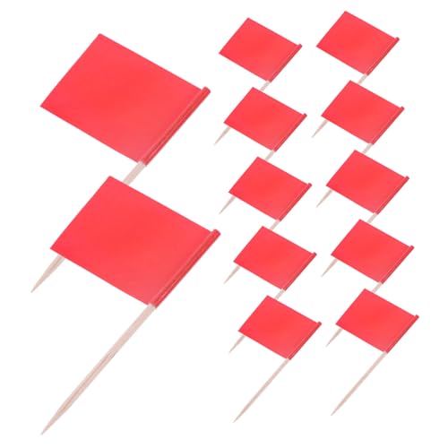 FUTUREORYY 100 Stück Mini Zahnstocher Flaggen Rot Kleine Wimpel Party Food Dekoration für Käseplatten Desserts Buffet Cupcake Topper Marker FUTUREORYY 100 Stück Mini Zahnstocher Flaggen Rot Kleine Wimpel Party Food Dekoration für Käseplatten Desserts Buffet Cupcake Topper Marker von FUTUREORYY