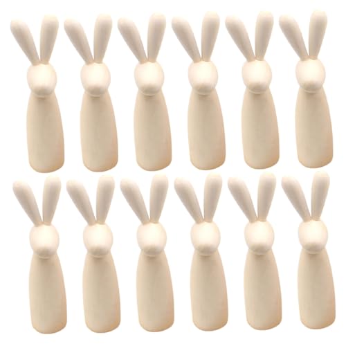 FUTUREORYY 12 Stück Hasenkopf-holzfigur Hasen-steckfiguren Kaninchen-peg-puppen Kaninchenfigur Unbemalte Hasenfigur Steckpuppen Unvollendet Unfertige Hasenpuppen Körper Beige FUTUREORYY 12 Stück Hasenkopf-holzfigur Hasen-steckfiguren Kaninchen-peg-puppen Kaninchenfigur Unbemalte Hasenfigur Steckpuppen Unvollendet Unfertige Hasenpuppen Körper Beige von FUTUREORYY