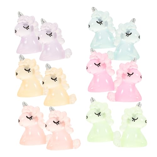 FUTUREORYY 12 Stück Teiliges Einhorn Figuren Leuchtende Resin Deko Bunte Nachtlicht Unicorn Ornamente DIY Cartoon Einhorn für Auto und Zimmer Kreative Scenic Dekoration FUTUREORYY 12 Stück Teiliges Einhorn Figuren Leuchtende Resin Deko Bunte Nachtlicht Unicorn Ornamente DIY Cartoon Einhorn für Auto und Zimmer Kreative Scenic Dekoration von FUTUREORYY