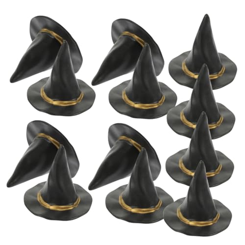 FUTUREORYY 12 Stück Teiliges Mini Hexenhut Schwarze Winzige Puppenhüte für Halloween Party Dekoration DIY Bastelbedarf Puppenhaus Zubehör Flaschen und Tischdeko FUTUREORYY 12 Stück Teiliges Mini Hexenhut Schwarze Winzige Puppenhüte für Halloween Party Dekoration DIY Bastelbedarf Puppenhaus Zubehör Flaschen und Tischdeko von FUTUREORYY