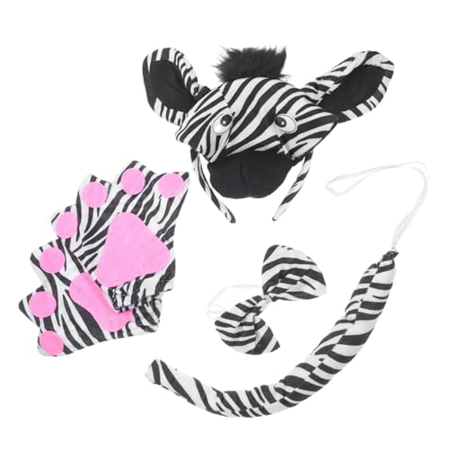 FUTUREORYY 1satz Zebra Kostümset Für Junge Mädchen Teiliges Set Mit Ohrheband Fliege Und Handschuhen Für Tier-themenpartys Und Kostüme Für Karneval Und Halloween FUTUREORYY 1satz Zebra Kostümset Für Junge Mädchen Teiliges Set Mit Ohrheband Fliege Und Handschuhen Für Tier-themenpartys Und Kostüme Für Karneval Und Halloween von FUTUREORYY