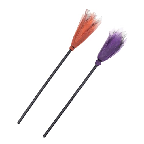 FUTUREORYY 2 Stück Halloween Hexenbesen Dekoration Kunststoff Mesh Leicht Praktisch Kreativ für Party Haunted House Zufällige Farbe FUTUREORYY 2 Stück Halloween Hexenbesen Dekoration Kunststoff Mesh Leicht Praktisch Kreativ für Party Haunted House Zufällige Farbe von FUTUREORYY