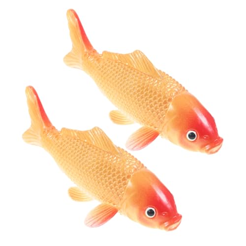 FUTUREORYY 2 Stück Koi -Modell Leuchtende Fischfigur Dekorative Fisch Kleines Fischdekor Künstlicher Modellfisch Künstlicher Karpfen Simulationsfisch Dekorativer Falscher Fisch Golden PVC FUTUREORYY 2 Stück Koi -Modell Leuchtende Fischfigur Dekorative Fisch Kleines Fischdekor Künstlicher Modellfisch Künstlicher Karpfen Simulationsfisch Dekorativer Falscher Fisch Golden PVC von FUTUREORYY
