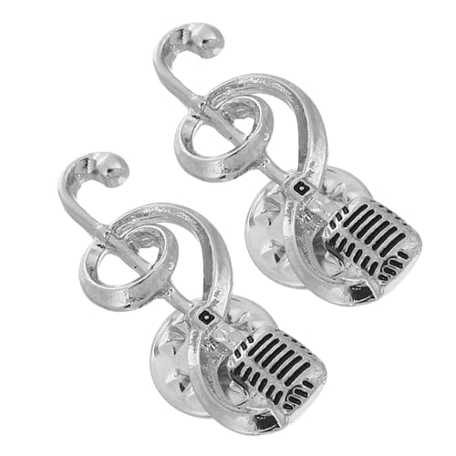 FUTUREORYY 2 Stück Musiknoten Broschen Teilig Goldfarbene Mikrofon Anstecknadeln für Damen und Herren Musikliebhaber Schmuck Vielseitig Tragbar für Besondere Anlässe FUTUREORYY 2 Stück Musiknoten Broschen Teilig Goldfarbene Mikrofon Anstecknadeln für Damen und Herren Musikliebhaber Schmuck Vielseitig Tragbar für Besondere Anlässe von FUTUREORYY