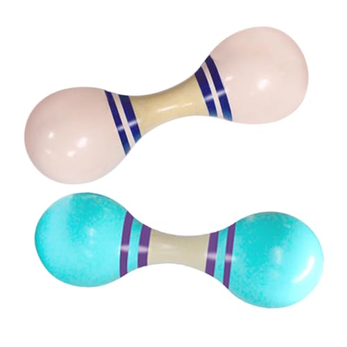 FUTUREORYY 2 Stück Musikspielzeug Musikinstrument Rhythmusstöcke Aus Holz Kleinkind Maracas Xylophonspielzeug Maracas- Für Kleinkinder DIY Mini-Maracas Aus Holz Sand von FUTUREORYY