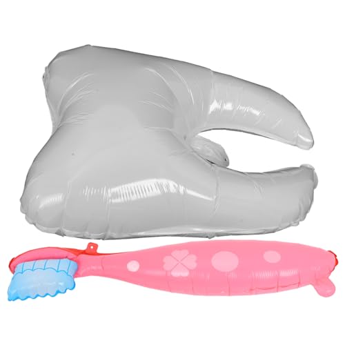FUTUREORYY 2 Stück Taufballons Zahnbürsten Zahnbürste Zahnpasta Zahndekor Zahnparty Erste Zähne Dekoration Abschlussballons Ballonbogen Set Zahnballons von FUTUREORYY
