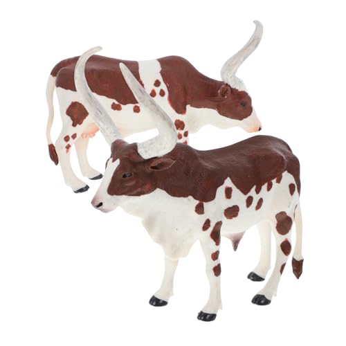 FUTUREORYY 2-teilige Bauernhoftierfiguren: Simulierte -Bullen-tiermodelle Zum Lernen Für Kinder Und Sammler – Rinderstatuen Für Home Office FUTUREORYY 2-teilige Bauernhoftierfiguren: Simulierte -Bullen-tiermodelle Zum Lernen Für Kinder Und Sammler – Rinderstatuen Für Home Office von FUTUREORYY