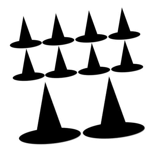 FUTUREORYY 24 Stück Halloween Hexenhüte aus Stabilem Papierboard Flache Schwarze Hexenhut-deko mit Aufhängeschnur Leichte Partydekoration für Halloween-kostüm und Themenfeiern FUTUREORYY 24 Stück Halloween Hexenhüte aus Stabilem Papierboard Flache Schwarze Hexenhut-deko mit Aufhängeschnur Leichte Partydekoration für Halloween-kostüm und Themenfeiern von FUTUREORYY