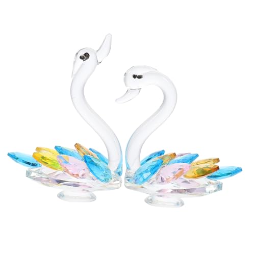 FUTUREORYY 2stücke Kristall Schwan Figur Handarbeit Deko Schreibtisch Ornament Für Zuhause Hochzeit Schwanenstatuen Kristallhandwerk-dekor FUTUREORYY 2stücke Kristall Schwan Figur Handarbeit Deko Schreibtisch Ornament Für Zuhause Hochzeit Schwanenstatuen Kristallhandwerk-dekor von FUTUREORYY