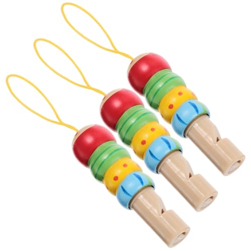 FUTUREORYY 3 Stück Teiliges Holzpfeifen Tragbare Kleine Pfeifen als Pädagogisches Musikinstrument Fördert Musikalische Kreativität und Gehirnentwicklung bei Junge Mädchen und Kleinkindern von FUTUREORYY