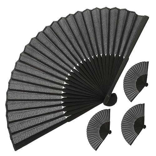 FUTUREORYY 4 Stück Faltbarer Handfächer Retro Chinesischer Fächer aus für Tanz Party Dekoration Fotorequisit mit Praktischer Tragetasche FUTUREORYY 4 Stück Faltbarer Handfächer Retro Chinesischer Fächer aus für Tanz Party Dekoration Fotorequisit mit Praktischer Tragetasche von FUTUREORYY