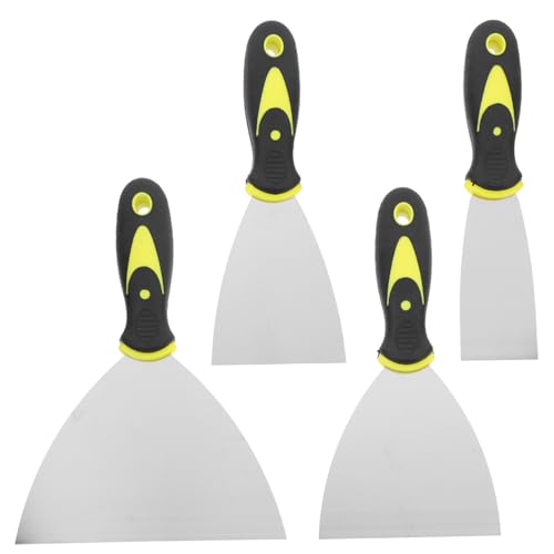FUTUREORYY 4 Stück Teiliges Edelstahl Spachtel Set Flexible Klingen mit Rutschfestem Griff Wandspachtel Glaskochfeld Schaber Maler Werkzeug für Farben Aufkleber und Fliesenreinigung FUTUREORYY 4 Stück Teiliges Edelstahl Spachtel Set Flexible Klingen mit Rutschfestem Griff Wandspachtel Glaskochfeld Schaber Maler Werkzeug für Farben Aufkleber und Fliesenreinigung von FUTUREORYY