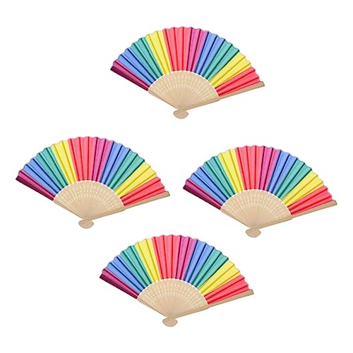 FUTUREORYY 4 Stück Teiliges Regenbogen Klappfächer aus Handgehaltene Tanz Requisiten für Bühnenaufführungen Hochzeiten und Kreative Dekorationen FUTUREORYY 4 Stück Teiliges Regenbogen Klappfächer aus Handgehaltene Tanz Requisiten für Bühnenaufführungen Hochzeiten und Kreative Dekorationen von FUTUREORYY