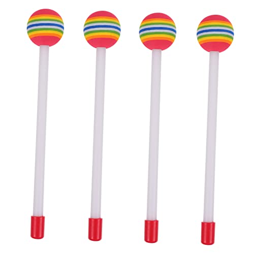 FUTUREORYY 4 Stück Teiliges Regenbogenfarbige Trommelschlägel für Übungsinstrumente für Musikenthusiasten und Anfänger Geeignet für Percussion Performance und Frühkindliche Bildung von FUTUREORYY