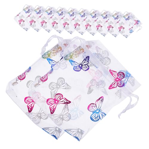 FUTUREORYY 50 Stück Kleine Organza Geschenktüten mit Schmetterlingsmuster Zugband Beutel für Süßigkeiten Schmuck Partygeschenke Vielseitige Dekoration und Aufbewahrung FUTUREORYY 50 Stück Kleine Organza Geschenktüten mit Schmetterlingsmuster Zugband Beutel für Süßigkeiten Schmuck Partygeschenke Vielseitige Dekoration und Aufbewahrung von FUTUREORYY