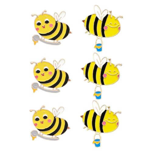 FUTUREORYY 6 Stück Biene Brosche Biene Niedliche Kleidungsbrosche Broschennadel Kragenschmuck Biene Tier Niedliche Brosche Niedliche Tier-kleidungsbrosche Aus Metall Yellow Legierung FUTUREORYY 6 Stück Biene Brosche Biene Niedliche Kleidungsbrosche Broschennadel Kragenschmuck Biene Tier Niedliche Brosche Niedliche Tier-kleidungsbrosche Aus Metall Yellow Legierung von FUTUREORYY