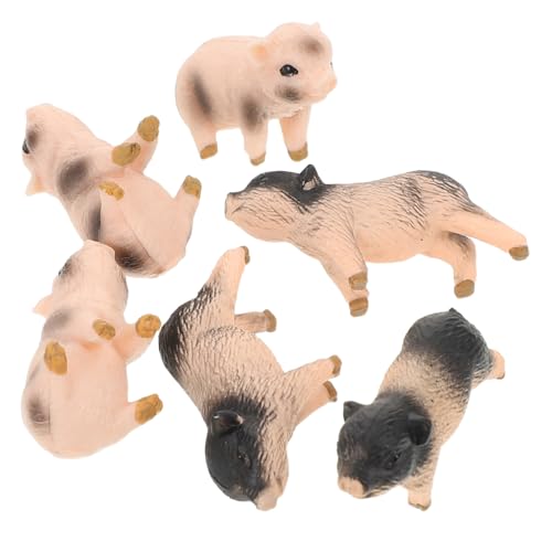FUTUREORYY 6 Stück Realistische Schwein Miniatur Figuren Detailgetreue Tierfiguren aus Pädagogisches für Vielseitige Dekoration für Märchengärten und Schreibtisch FUTUREORYY 6 Stück Realistische Schwein Miniatur Figuren Detailgetreue Tierfiguren aus Pädagogisches für Vielseitige Dekoration für Märchengärten und Schreibtisch von FUTUREORYY