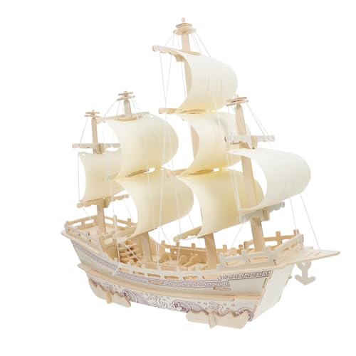 FUTUREORYY DIY Holzmodell Segelschiff Bausatz aus Holz Puzzle mit Authentischem Design für Erwachsene und Natürliche Holzoptik Meer Themen Dekoration für Zuhause und Büro von FUTUREORYY
