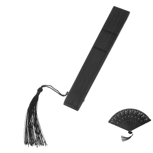FUTUREORYY Faltbarer Handfächer aus Eleganter Chinesischer Klappfächer Schwarz für Tanz Dekoration und Performance Leicht Tragbar Perfektes Accessoire für Sommerveranstaltungen und Fotografie FUTUREORYY Faltbarer Handfächer aus Eleganter Chinesischer Klappfächer Schwarz für Tanz Dekoration und Performance Leicht Tragbar Perfektes Accessoire für Sommerveranstaltungen und Fotografie von FUTUREORYY