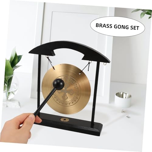 FUTUREORYY Feng Shui Messing Gong mit Schlägel Traditionell Handgefertigt Feng Shui Dekoration für Schreibtisch Wohnzimmer Büro Glücksbringer und Meditationshilfe FUTUREORYY Feng Shui Messing Gong mit Schlägel Traditionell Handgefertigt Feng Shui Dekoration für Schreibtisch Wohnzimmer Büro Glücksbringer und Meditationshilfe von FUTUREORYY