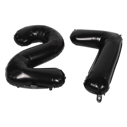 FUTUREORYY Große Zahlenballons Schwarz Aluminiumfolie Geburtstag Dekoration Wiederverwendbar Einfach Aufzublasen Für Innen Außenbereich Party Jubiläumsfeier von FUTUREORYY