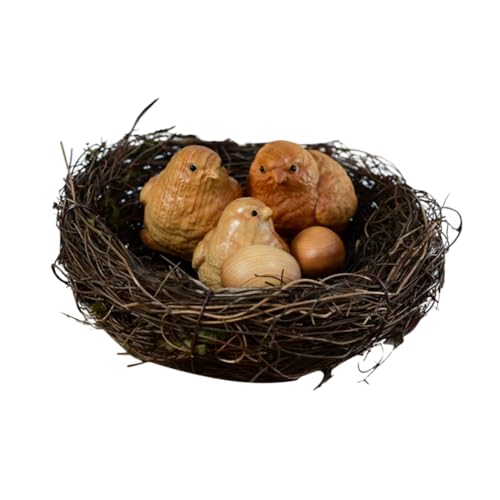 FUTUREORYY Hölzernes Hühnernest-Ornament-Set Realistisch Geschnitzt Vogelhaus- Ostern FUTUREORYY Hölzernes Hühnernest-Ornament-Set Realistisch Geschnitzt Vogelhaus- Ostern von FUTUREORYY