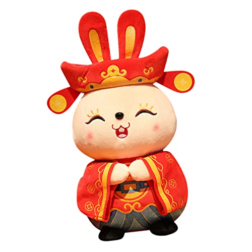 FUTUREORYY Kaninchen Plüschtier Hasen Plüschtiere Kuscheltier Braun Ausgestopft Puppe Aber Chinesisches Neujahrskaninchenspielzeug Kaninchengefüllter Tier Stofftier Pp Baumwolle von FUTUREORYY