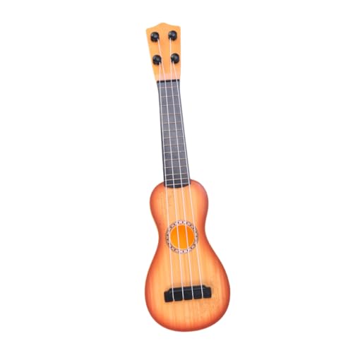 FUTUREORYY Kleine Ukulele für Simuliertes Musikinstrument mit Vier Saiten für Musikspielzeug und Frühkindliche Bildung Ansprechendem Gelben Holzdesign von FUTUREORYY