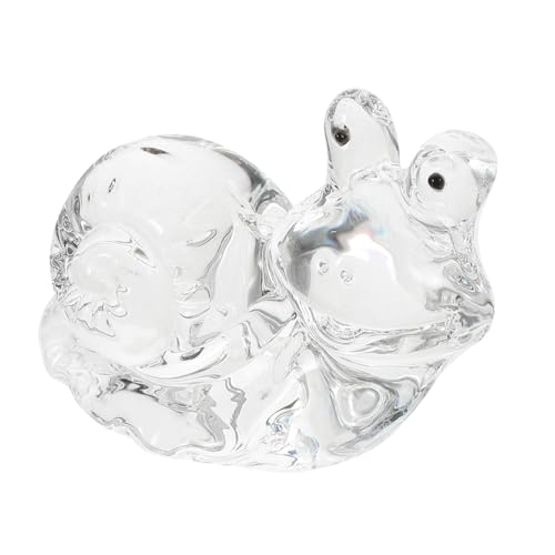 FUTUREORYY Kristall Schneckenfigur Deko Figur Handpoliert Glatte Oberfläche Stabile Basis Kompakte Langlebige Kristallskulptur Niedliche Schnecke Tischdeko von FUTUREORYY