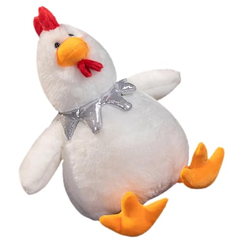 FUTUREORYY Kuscheliges Plüschtier Huhn mit Weicher Füllung Niedliches Hühner Kuscheltier als Schlaf Dekokissen Verschleißfestes Stofftier für Wohnraumgestaltung Perfektes für Familie und von FUTUREORYY