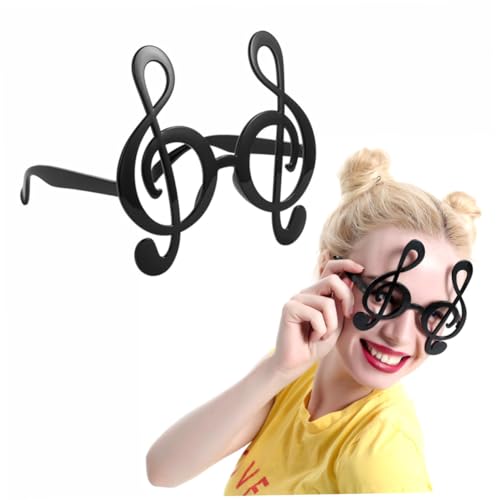 FUTUREORYY Lustige Musiknotenbrille Schwarz Kreatives Party Accessoire für Festival Konzert Erwachsene und Notenrahmen Spaßbrille für Unvergessliche Events FUTUREORYY Lustige Musiknotenbrille Schwarz Kreatives Party Accessoire für Festival Konzert Erwachsene und Notenrahmen Spaßbrille für Unvergessliche Events von FUTUREORYY