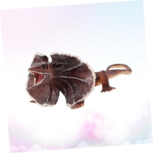 FUTUREORYY Mini Frilled Lizard Modell aus Sicherem Material Lebensechte Eidechsen Dekoration für Ab Jahren Kreatives Tierornament für Schreibtisch und Fotorequisiten von FUTUREORYY