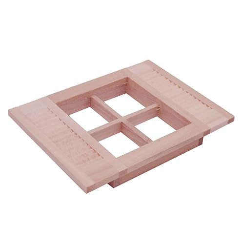 FUTUREORYY Mini Holzjalousien für Puppenhäuser Realistische Miniaturfensterdekoration für Wohnzimmer und Mikro Langlebiges Sicheres Holzmaterial von FUTUREORYY