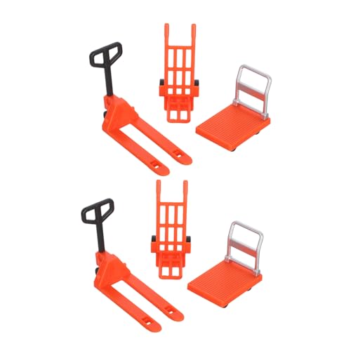 FUTUREORYY Miniatur Gabelstapler Teilig Orange Kleine Baufahrzeuge Für Pädagogisches Lernspielzeug Leicht Handhabbar Für Sandkasten Und Baustellenszenen von FUTUREORYY