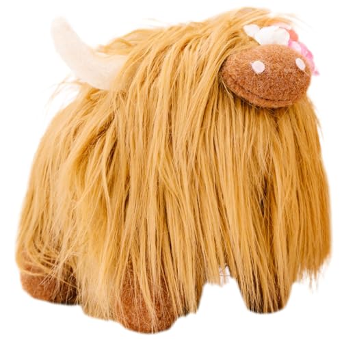 FUTUREORYY Plüsch Kuh Kuscheltier Highland Cow Plüschtier Weiches Stofftier Cartoon Tier für Schlafbegleiter Bauernhof Deko Braun FUTUREORYY Plüsch Kuh Kuscheltier Highland Cow Plüschtier Weiches Stofftier Cartoon Tier für Schlafbegleiter Bauernhof Deko Braun von FUTUREORYY