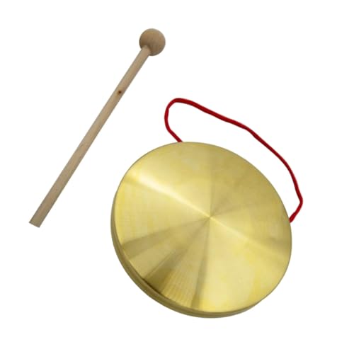 FUTUREORYY Traditioneller Kupfer Gong mit Schlägel Robustes Percussion Instrument für Firmenfeiern Partys und Sportveranstaltungen Langlebiges Musikspielzeug von FUTUREORYY