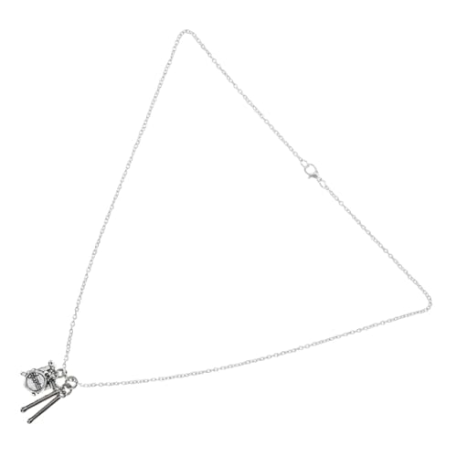 FUTUREORYY Trommel Halskette Schlagzeuger Halskette Musik Anhänger Musik Charms Trommel Halskette Musik Halskette Charm Trommel Schmuck Trommel Anhänger Musik Halskette Metall von FUTUREORYY