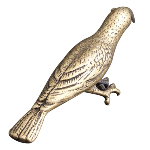 FUTUREORYY Vintage Messing Specht Figur Kompakte Filigrane Holzspecht Tierstatue als Edle Deko für Schreibtisch Büro und Zuhause Handgefertigte Messing Tierfigur mit Detailreicher Gestaltung von FUTUREORYY