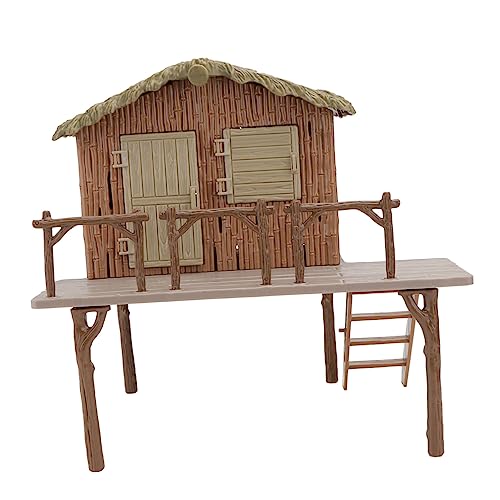 FUTUREORYY Vivid Miniaturhaus Dekoration aus PVC Robustes Modell mit Realistischem Strohschuppen Detailgetreues Handgefertigtes Bauernhof Diorama für Sammler von FUTUREORYY