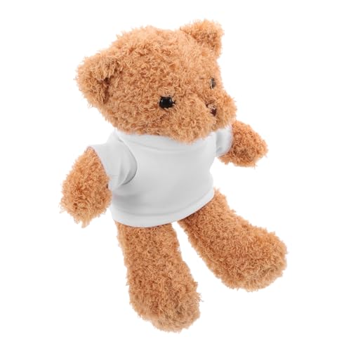 FUTUREORYY Wärmeübertragungs-Teddybär knuddelig ausgestopft Kind Neugeborenes Babypartybevorzugungsbär süße kleine Bärenspielzeuge DIY Plüschbär Weihnachten Handwerk Plüsch- von FUTUREORYY