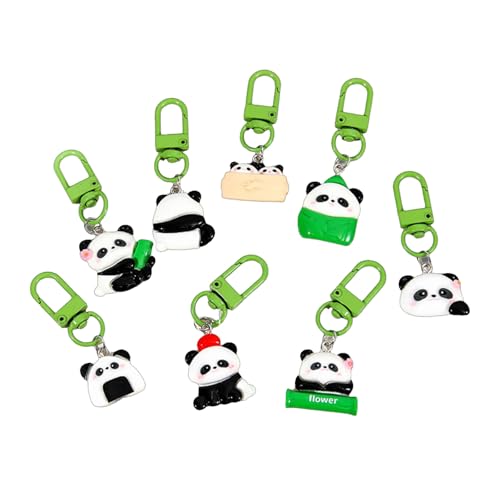 FUUGlan Cartoon Panda Schlüsselanhänger Acryl Schlüsselanhänger Schlüssel und Taschen Dekoration, modisch und praktisch für den täglichen Gebrauch, 8 Stück FUUGlan Cartoon Panda Schlüsselanhänger Acryl Schlüsselanhänger Schlüssel und Taschen Dekoration, modisch und praktisch für den täglichen Gebrauch, 8 Stück von FUUGlan